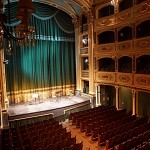 The proscenium and theatre-boxes at the Manoel.